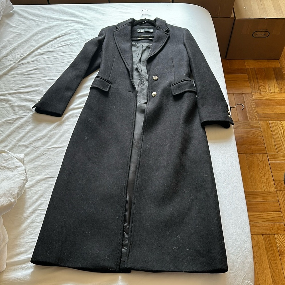 Zara Manteco wool maxi coat